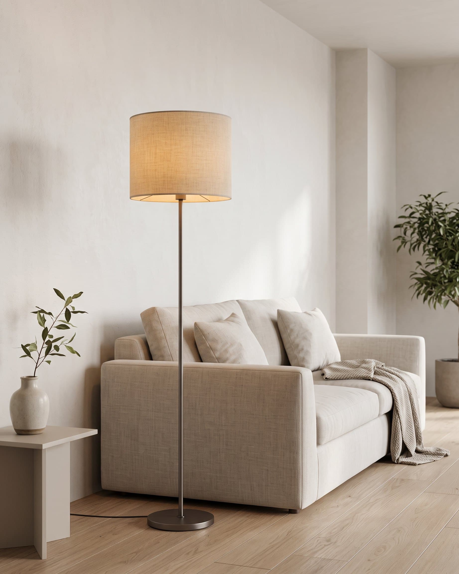 Linen Shade Floor Lamp
