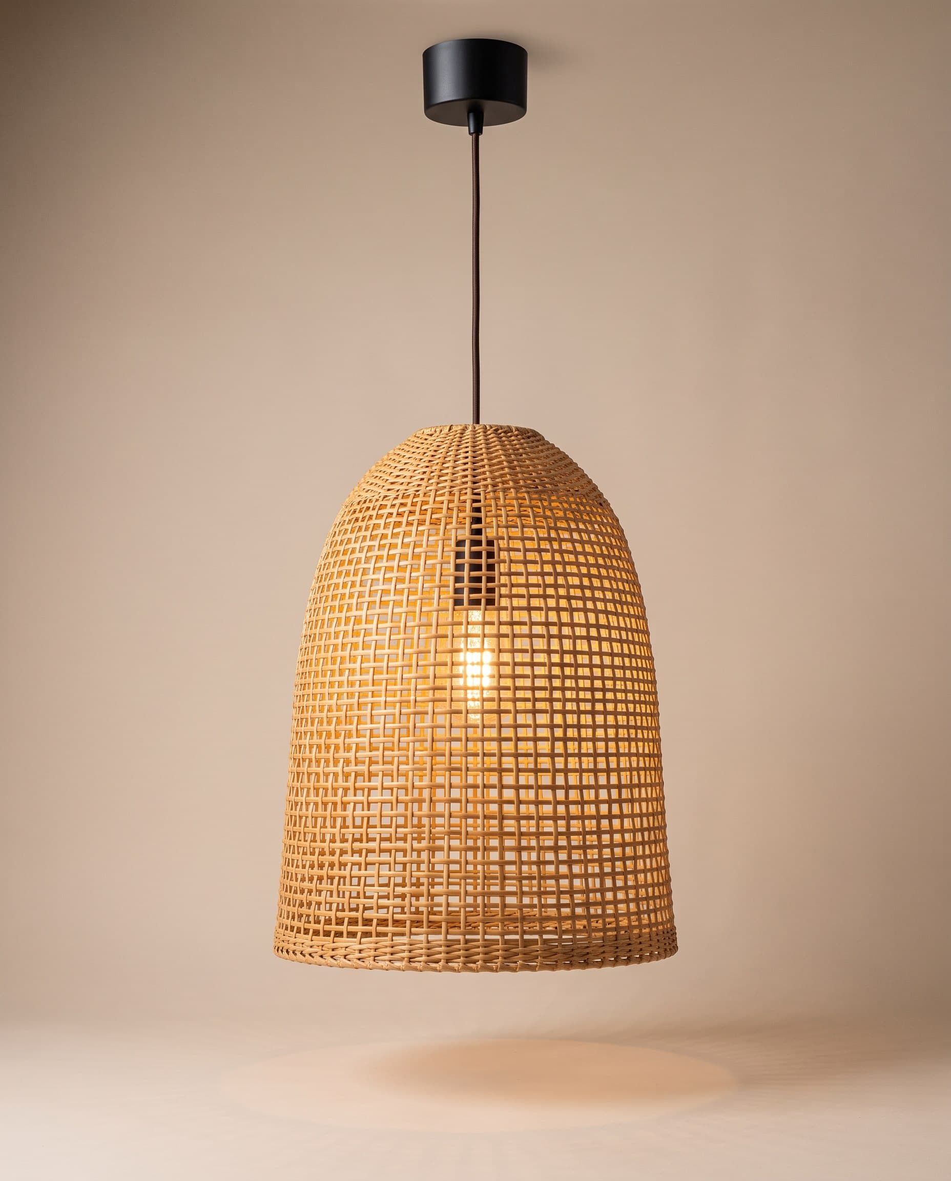 Woven Rattan Dome Pendant