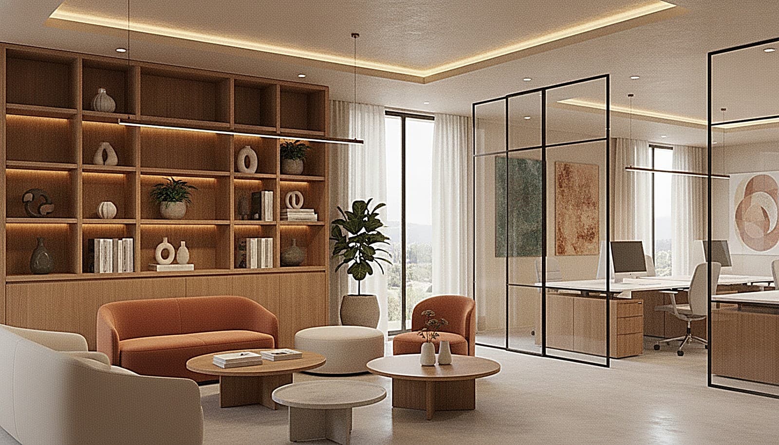 The break-out lounge