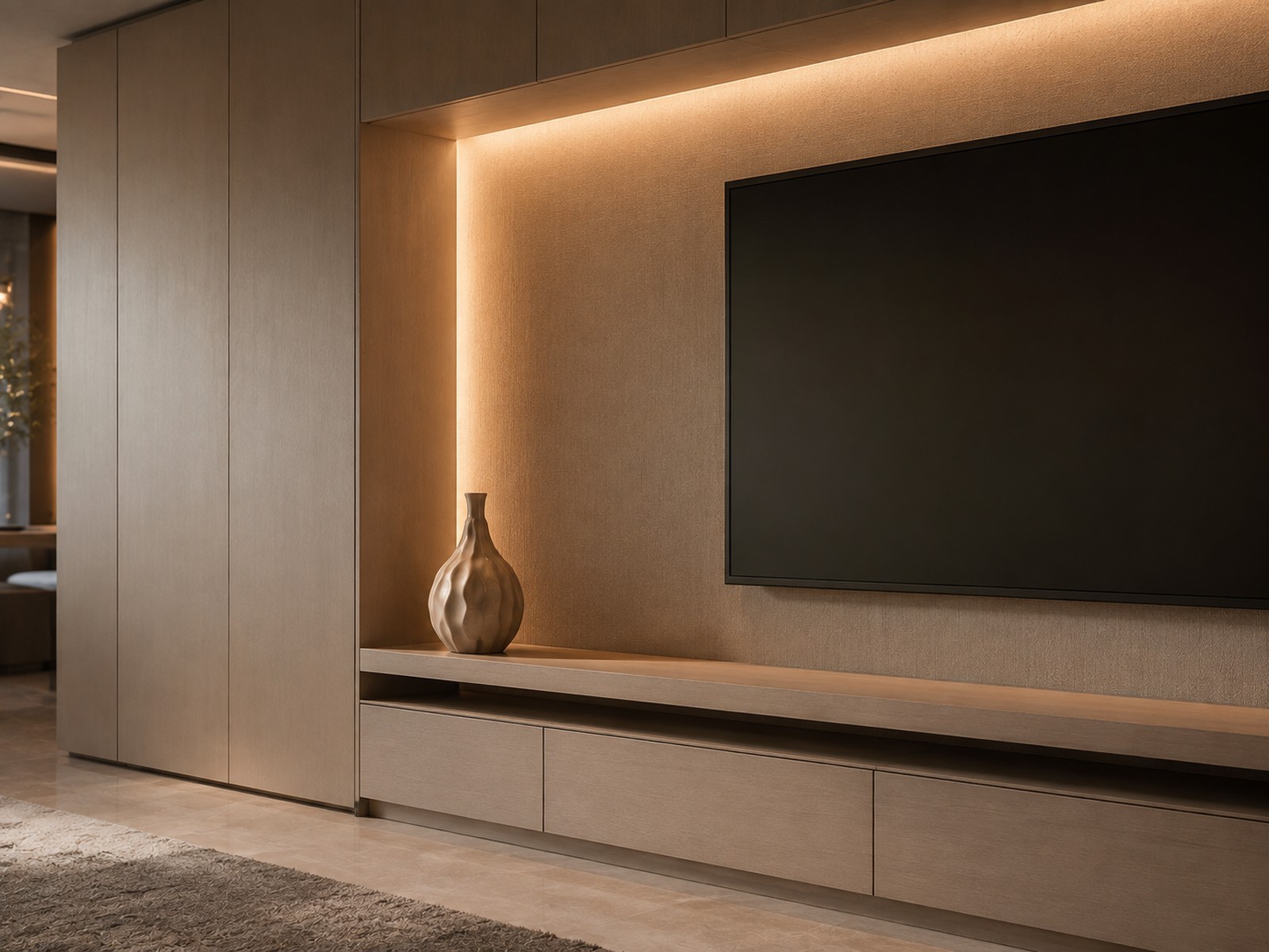 Quiet luxury, recessed into the wall