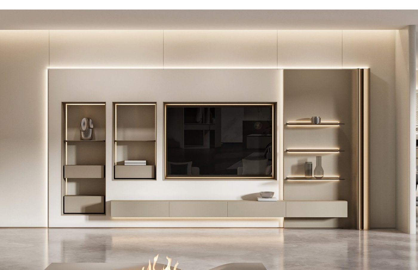 Quiet luxury, recessed into the wall