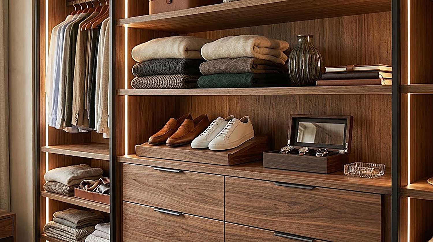 Warm finishes, lit to suit