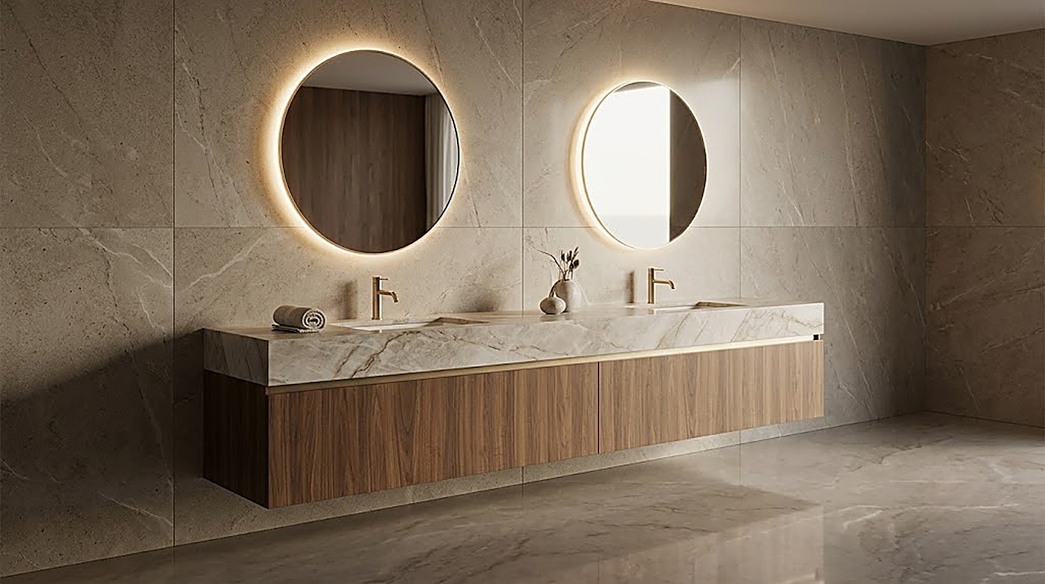 A hotel bathroom at home