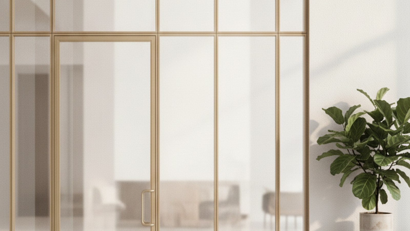 A door that reads as one wall