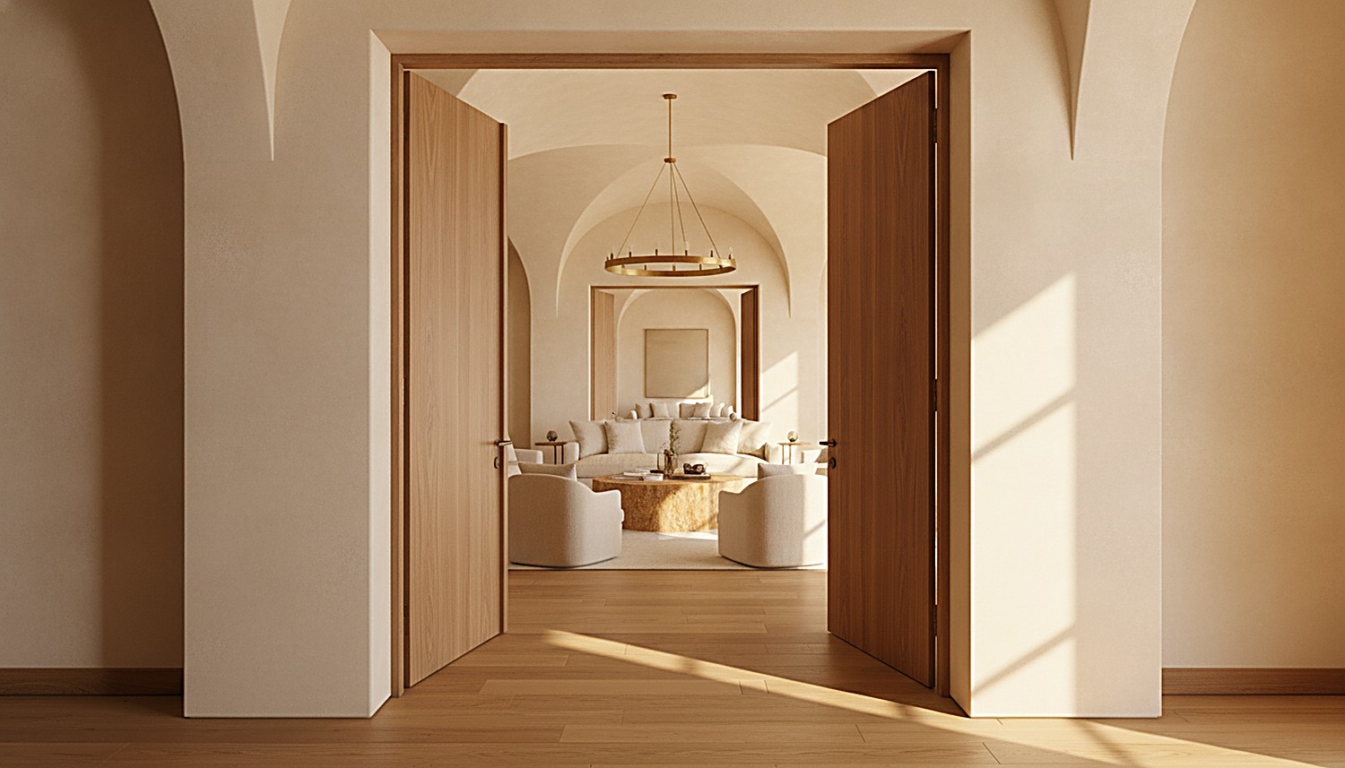 A grand interior threshold