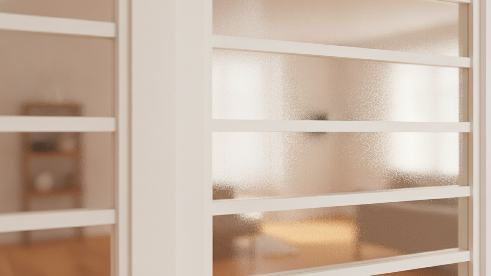 Light through frosted slats