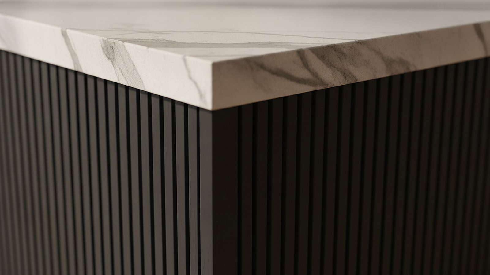 Reeded timber detail