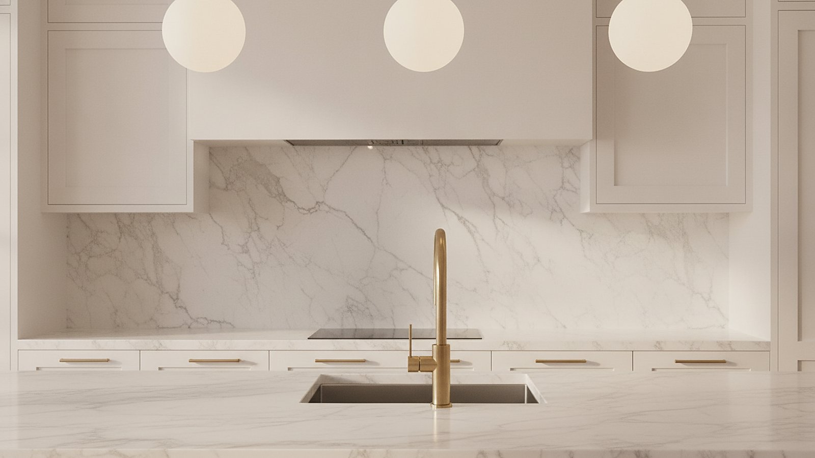Marble and brass