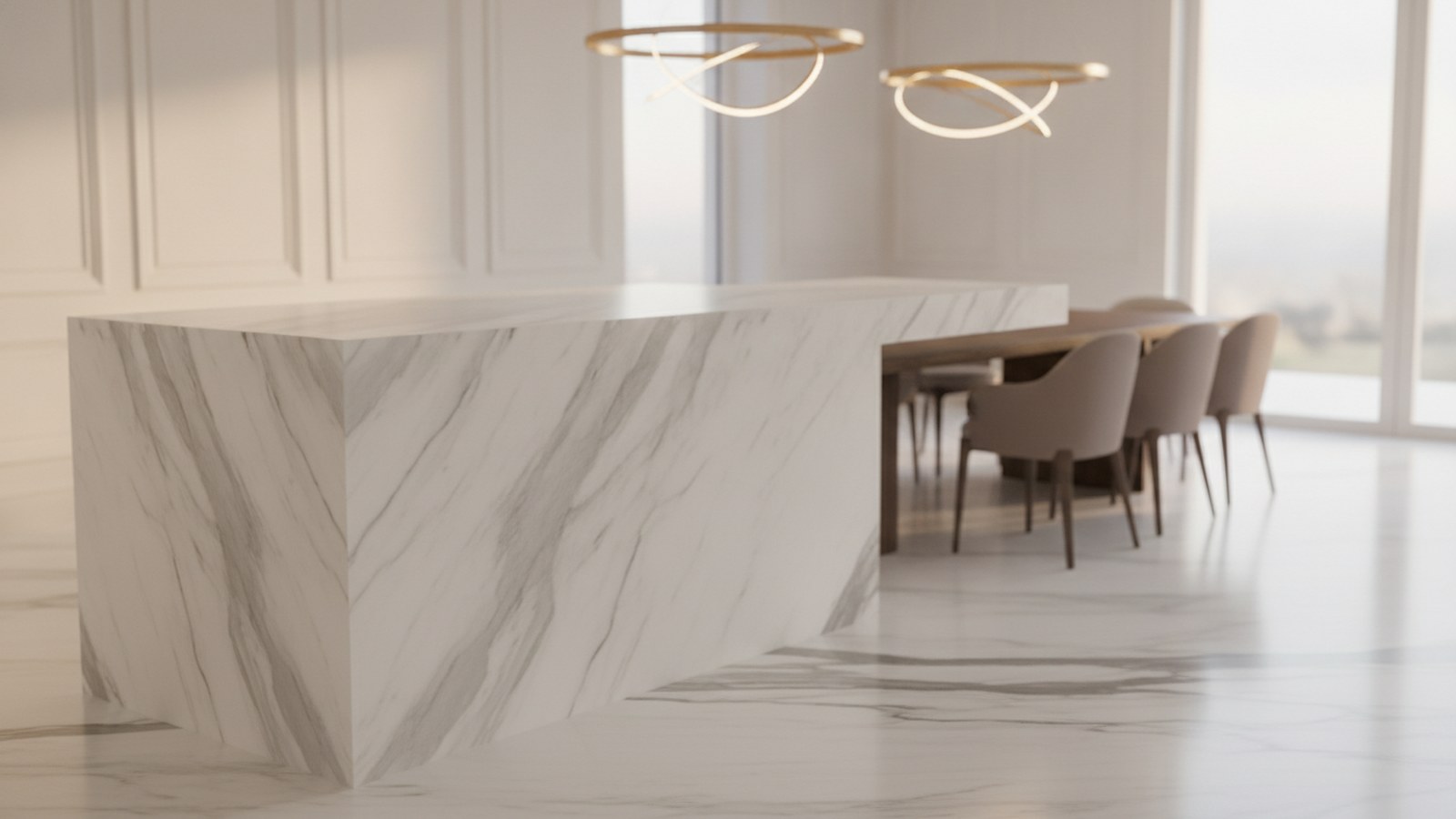 Island into dining