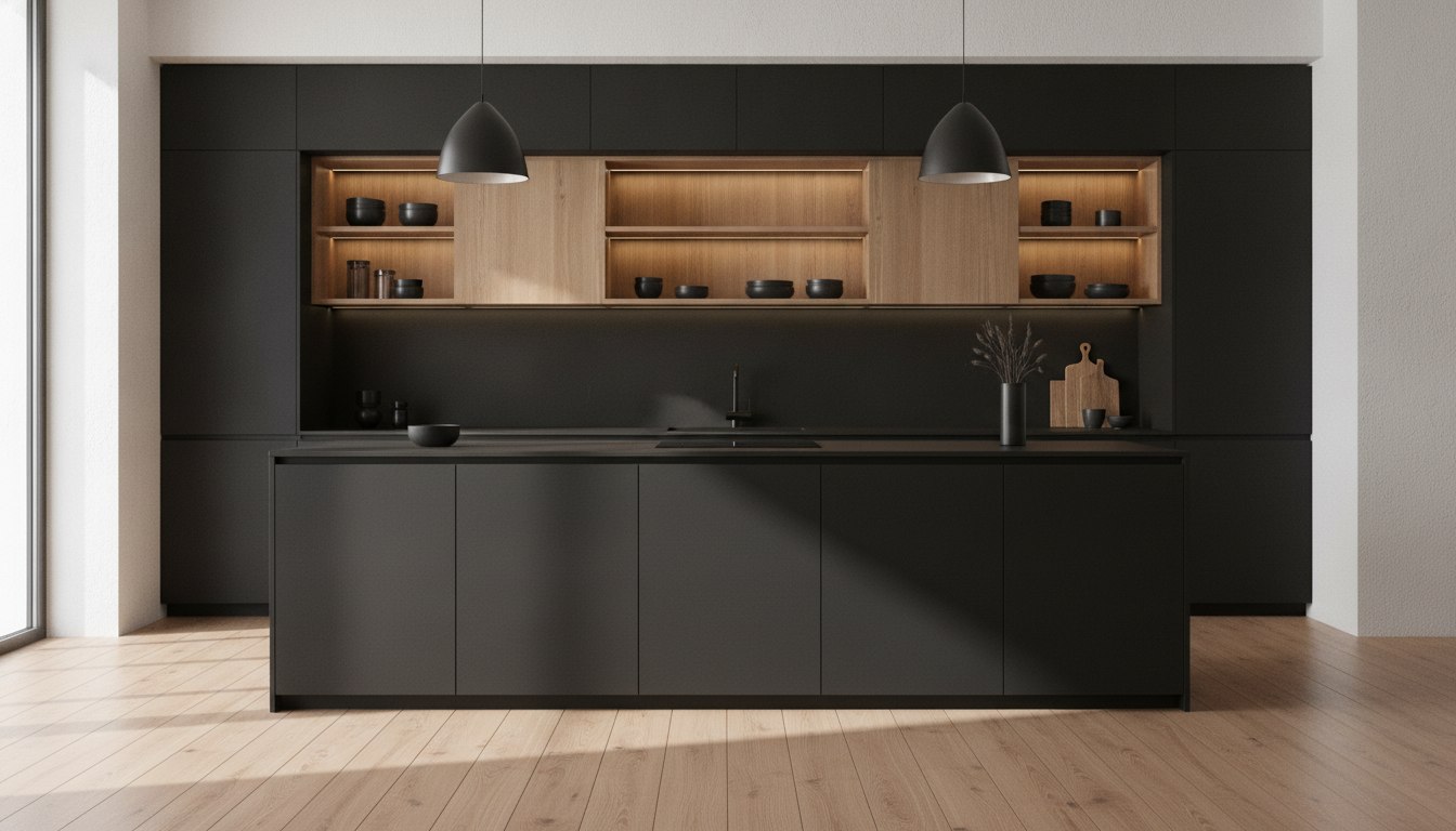 Black on black, beautifully coordinated