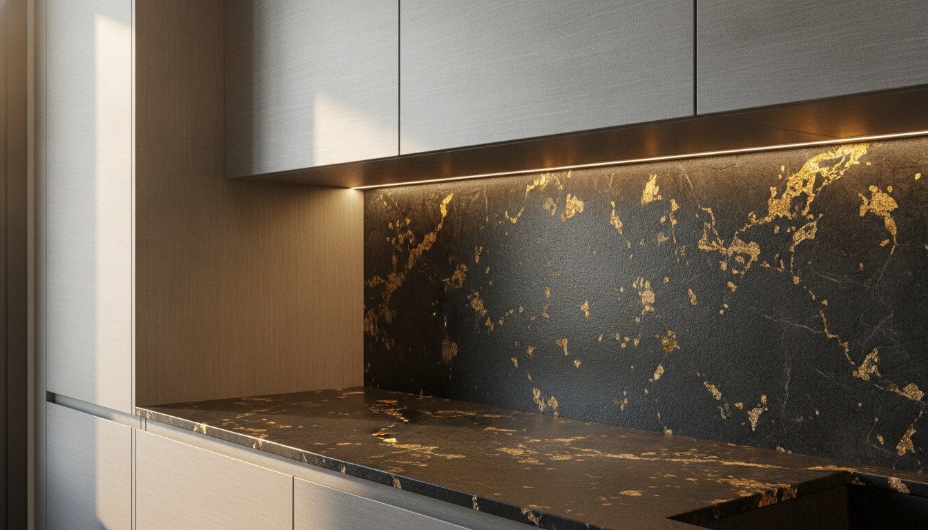 Metallic fronts, a luxe finish