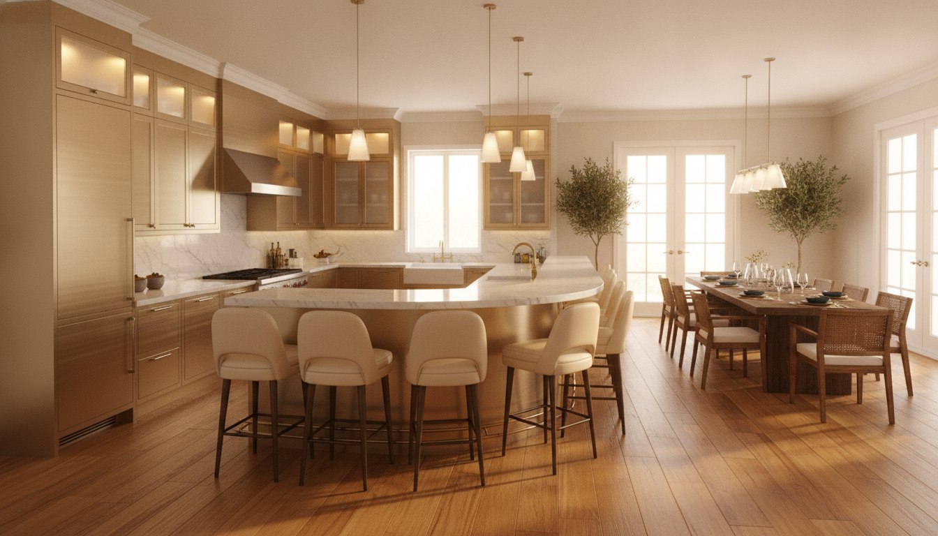 A U-shape built for entertaining