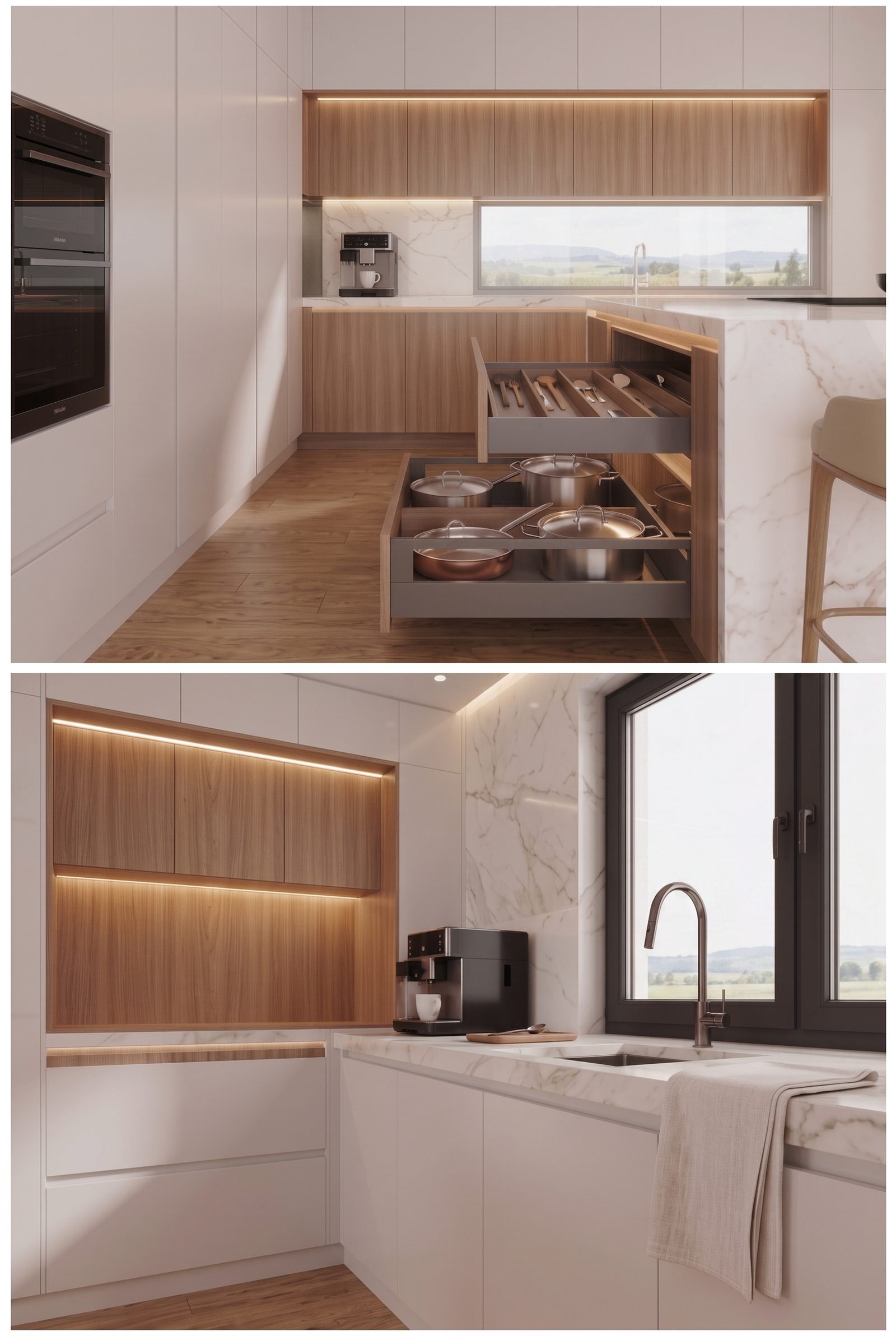 Noble Oak Kitchen — design collage