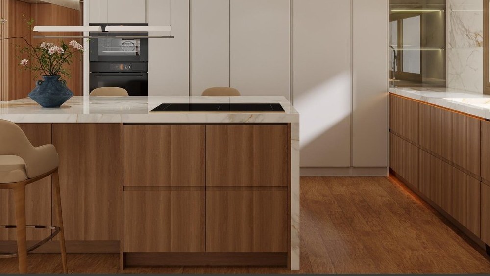 Two-tone oak island