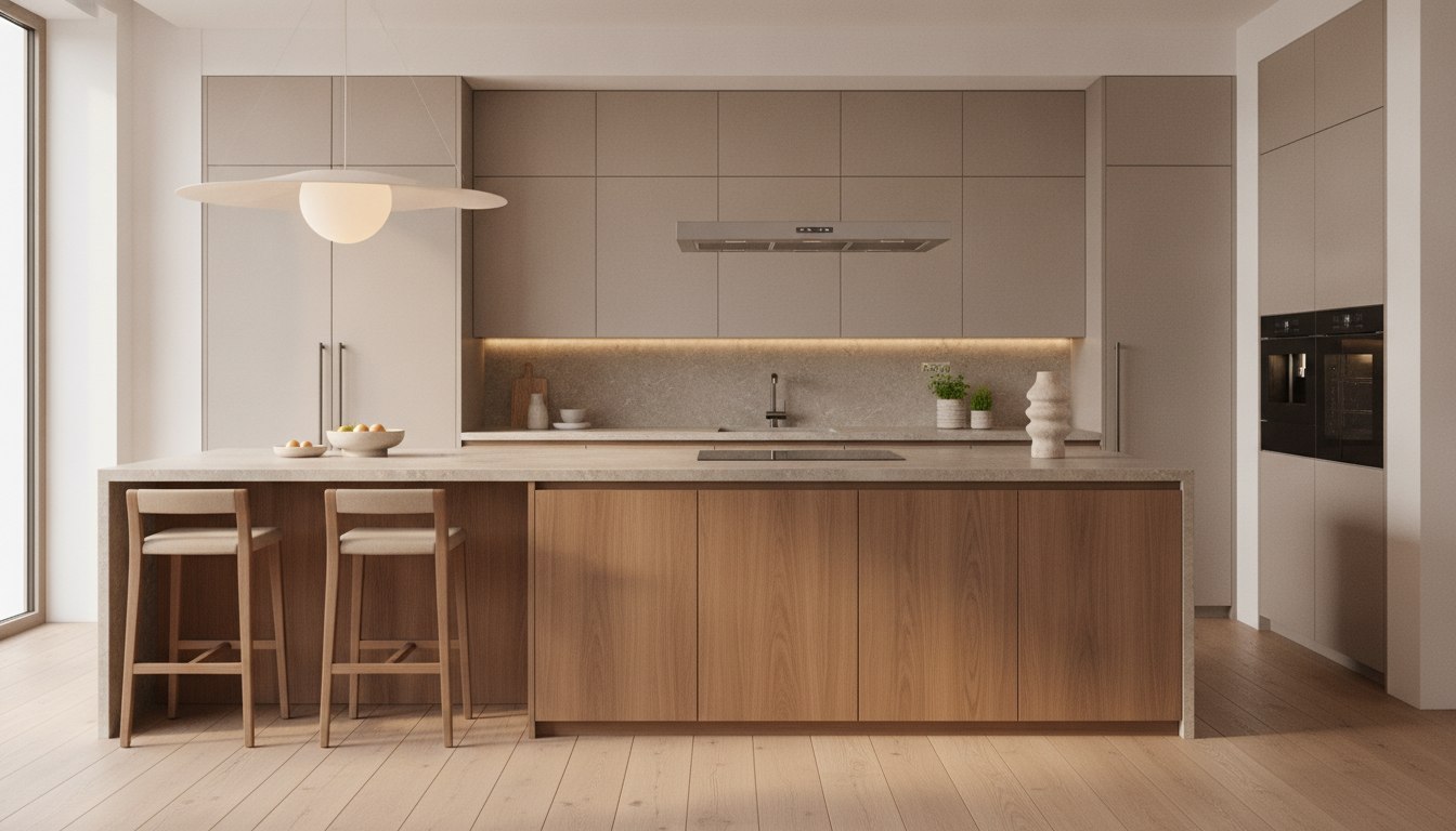 Warm, neutral, modern