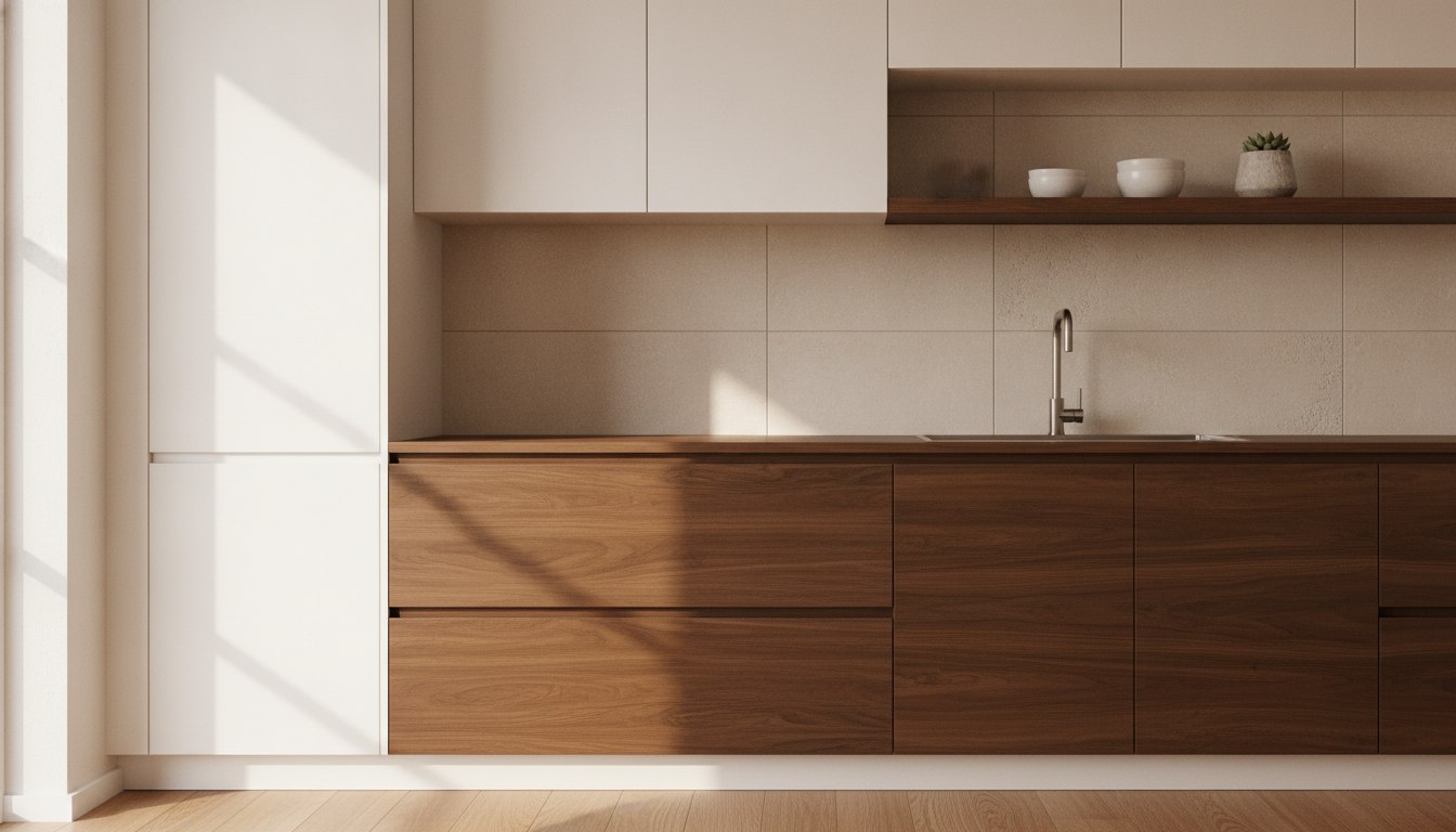 White and wood — warm and bright
