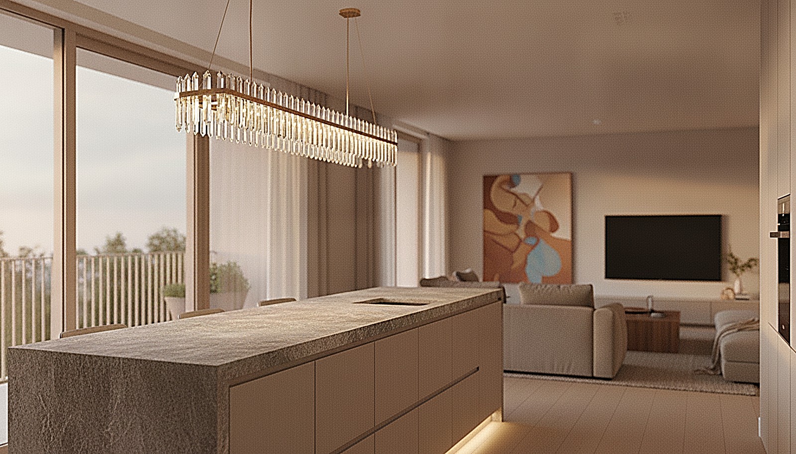 The island chandelier