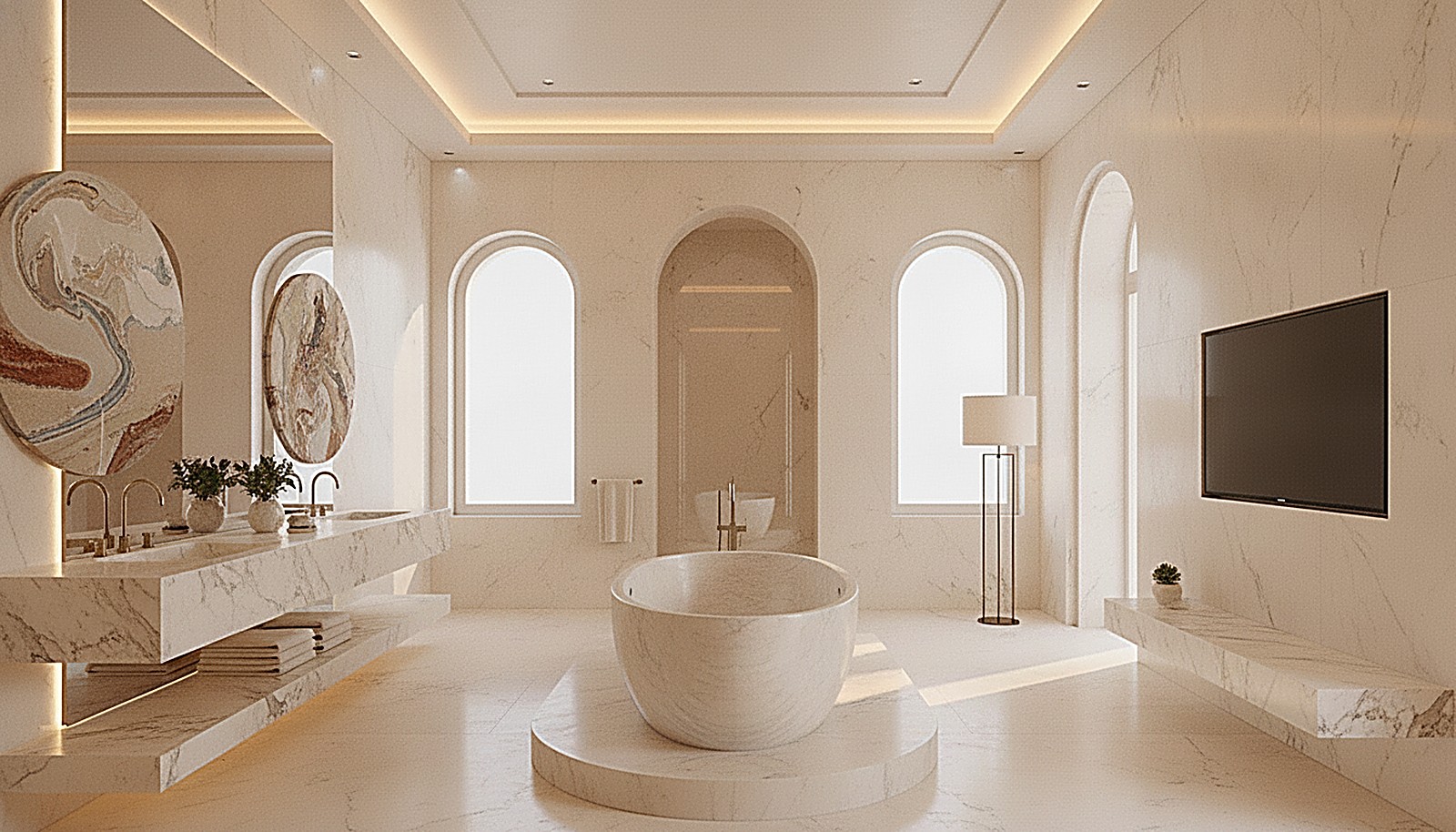 The principal bathroom