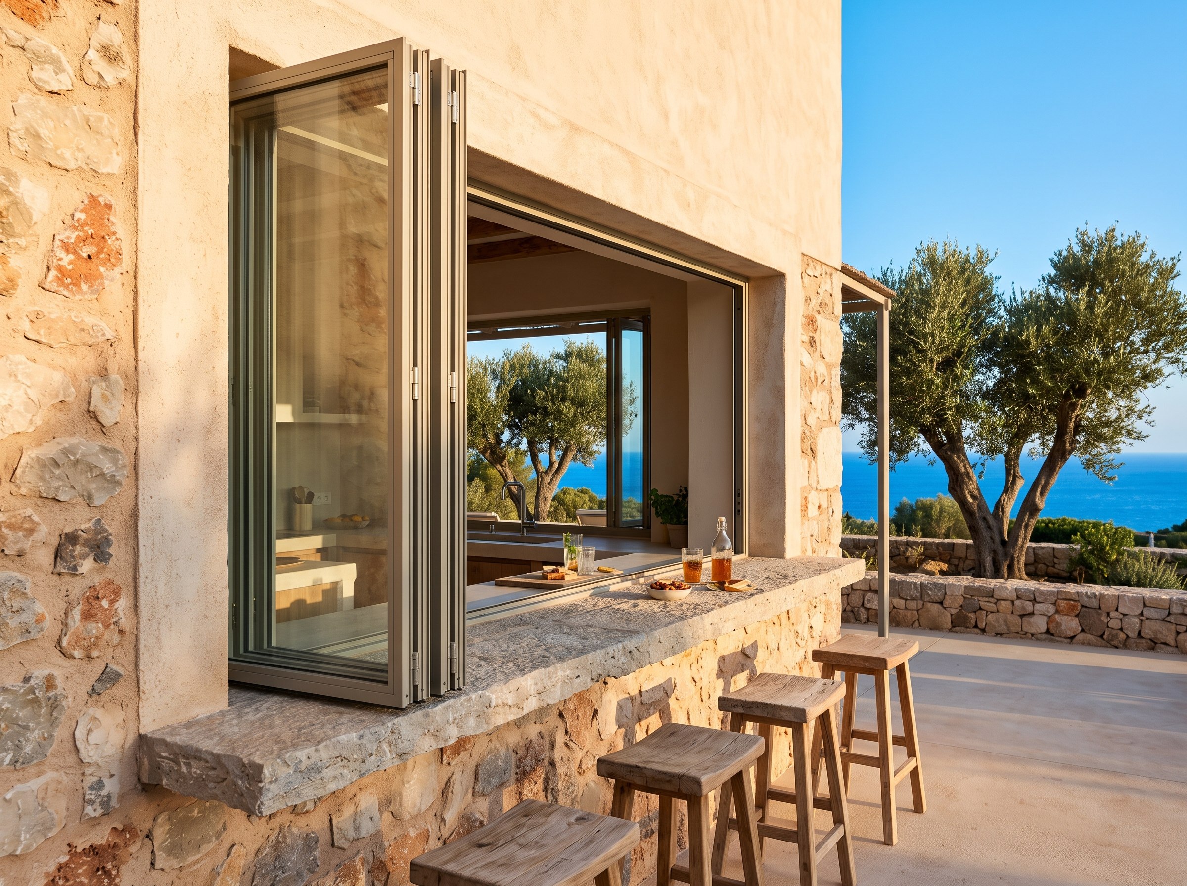 Open the counter to the outside