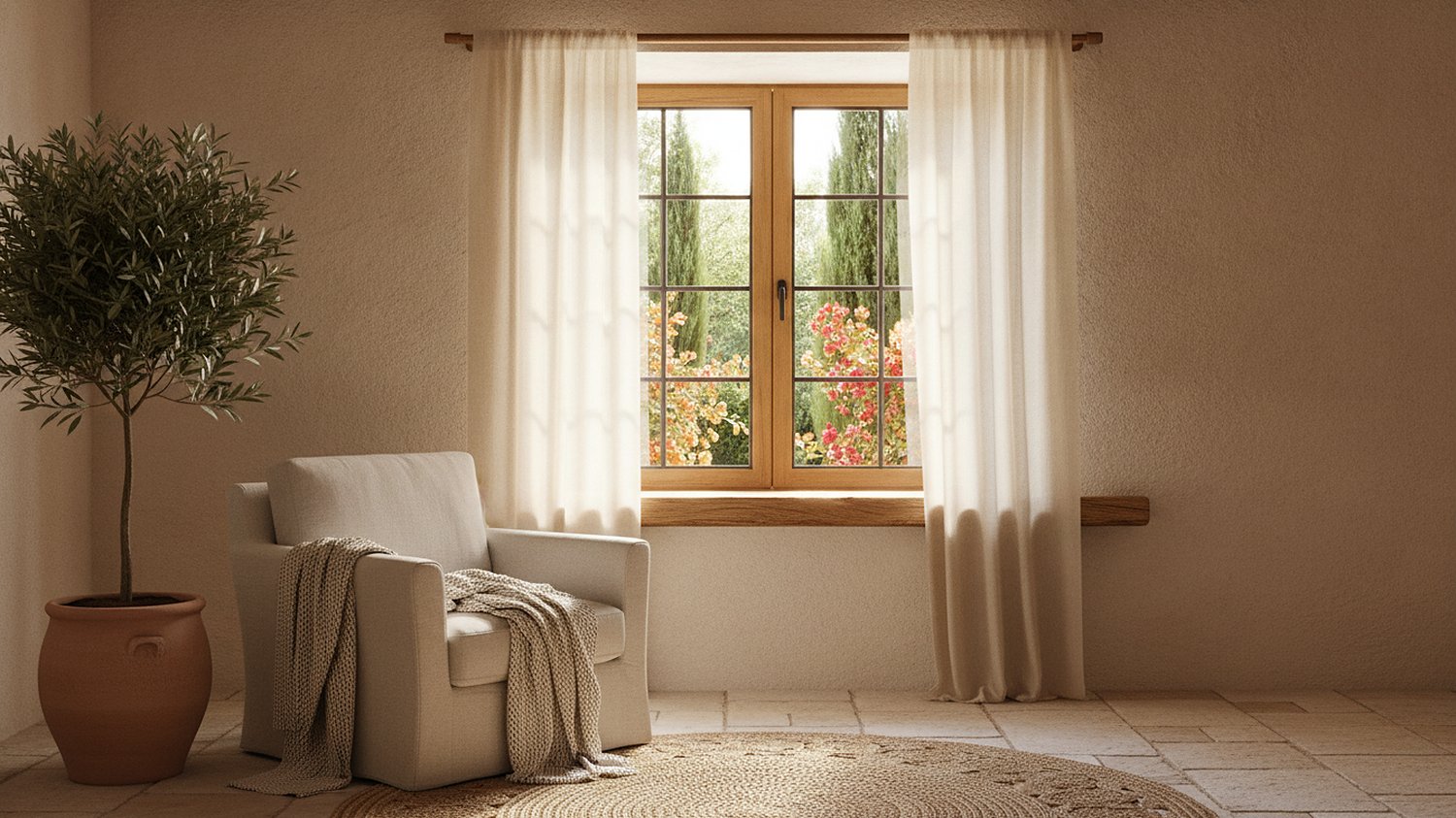 Timber warmth, slim sightlines